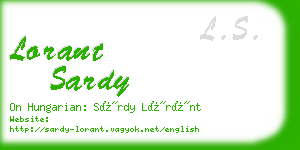 lorant sardy business card
